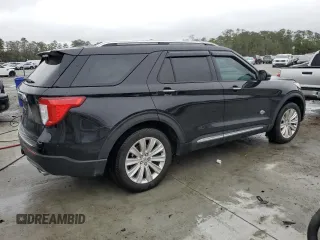 2023 Ford Explorer King Ranch with VIN 1FM5K7LC9PGB90571, listed as a Copart auction lot 47583725 with 34,409 mi miles and Salvage Title. Bid and sale history available at carsss.com. Image 3.