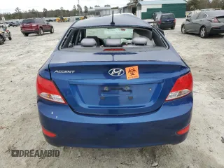 2015 Hyundai Accent GLS with VIN KMHCT4AEXFU890896, listed as a Copart auction lot 49489995 with 155,525 mi miles and Salvage Title. Bid and sale history available at carsss.com. Image 6.