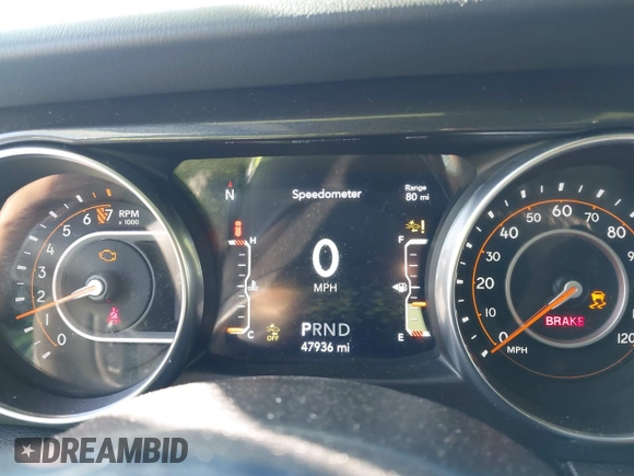 2020 Jeep Wrangler Unlimited Sahara High Altitude with VIN 1C4HJXEG7LW259911, listed as a IAAI auction lot 41786013 with 47,936 mi miles and . Bid and sale history available at DreamBid. Image 7.