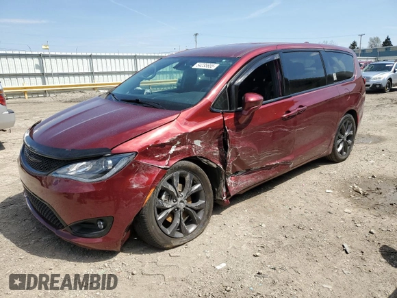 2020 Chrysler Pacifica Touring with VIN 2C4RC1FG2LR235891, listed as a Copart auction lot 54235655 with 75,343 mi miles and Salvage Title. Bid and sale history available at DreamBid. Image 1.