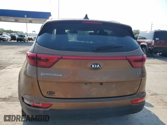 2017 Kia Sportage EX with VIN KNDPNCAC9H7054281, listed as a Copart auction lot 60571945 with 106,516 mi miles and Salvage title. Bid and sale history available at DreamBid. Image 6.