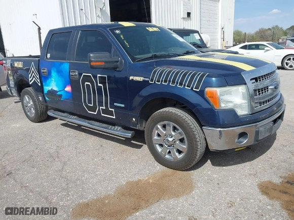 2013 Ford F-150 XL with VIN 1FTFW1CT3DKD94446, listed as a IAAI auction lot 41865548 with 204,567 mi miles. Bid and sale history available at carsss.com. Image 1.