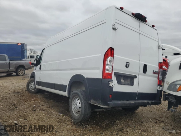 2020 Ram ProMaster Cargo with VIN 3C6TRVDG2LE135023, listed as a Copart auction lot 80144214 with 43,076 mi miles and Salvage Title. Bid and sale history available at carsss.com. Image 2.
