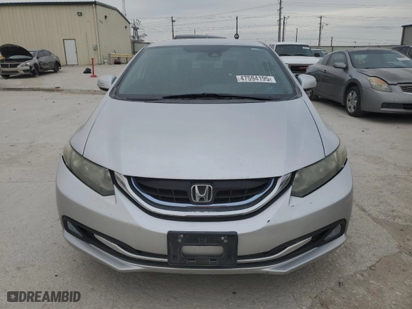 2013 Honda Civic Hybrid with VIN 19XFB4F26DE001607, listed as a Copart auction lot 47594195 with 168,023 mi miles and Salvage Title. Bid and sale history available at carsss.com. Image 5.