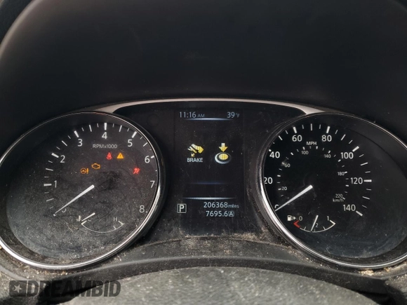 2014 Nissan Rogue SV with VIN 5N1AT2MT7EC824042, listed as a Copart auction lot 86864274 with 206,368 mi miles and Salvage Title. Bid and sale history available at DreamBid. Image 9.
