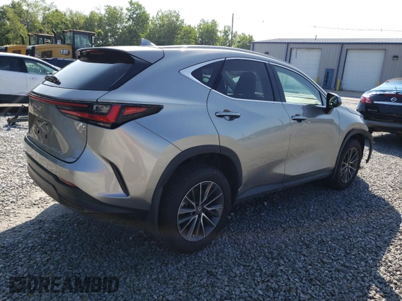 2022 Lexus NX with VIN 2T2AGCEZ1NC014751, listed as a Copart auction lot 58601123 with 4,362 mi miles. Bid and sale history available at carsss.com. Image 3.