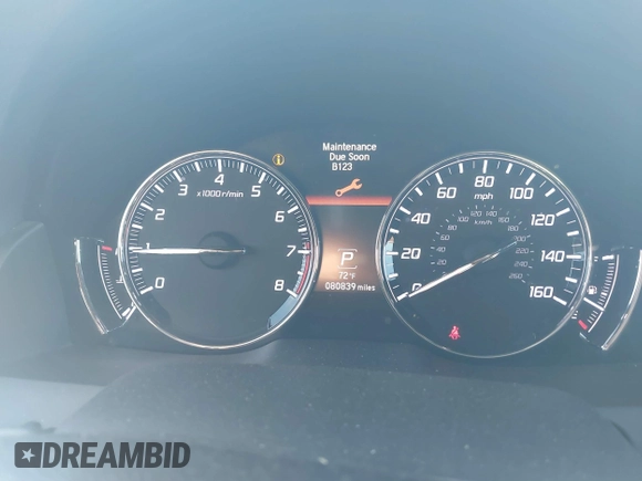 2018 Acura RLX Technology with VIN JH4KC1F52JC000458, listed as a IAAI auction lot 41613731 with 80,839 mi miles and . Bid and sale history available at DreamBid. Image 7.