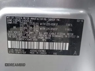 2016 Toyota RAV4 XLE с VIN 2T3RFREV3GW453890, выставлен на аукционе IAAI как лот 41987922 с пробегом 109 783 миль миль и . История ставок и продаж доступна на DreamBid. Изображение 9.