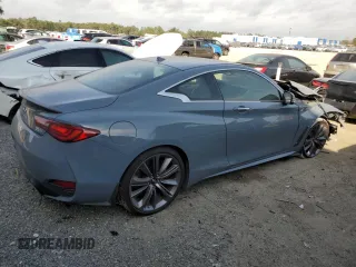 2022 Infiniti Q60 Red Sport 400 with VIN JN1FV7LK4NM660384, listed as a Copart auction lot 45288615 with 41,781 mi miles and Non repairable. Bid and sale history available at DreamBid. Image 3.