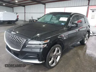 2021 Genesis GV80 with VIN KMUHCESC1MU046768, listed as a IAAI auction lot 41424946 with 18,471 mi miles and . Bid and sale history available at DreamBid. Image 20.