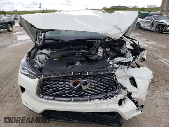 2022 Infiniti QX50 Essential with VIN 3PCAJ5CBXNF117489, listed as a Copart auction lot 68356262 with 4,379 mi miles and . Bid and sale history available at DreamBid. Image 5.