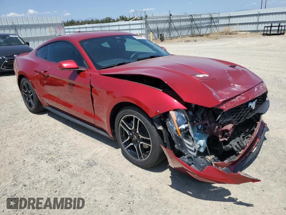 2021 Ford Mustang EcoBoost with VIN 1FA6P8TH7M5150076, listed as a Copart auction lot 59931865 with 27,455 mi miles and Salvage title. Bid and sale history available at DreamBid. Image 4.