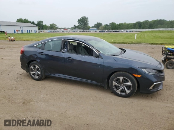 2020 Honda Civic LX with VIN 19XFC2F69LE025564, listed as a Copart auction lot 60811565 with 12,480 mi miles and Salvage title. Bid and sale history available at DreamBid. Image 4.