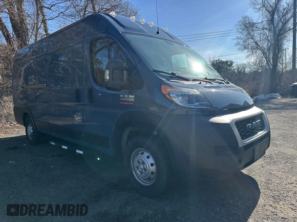 2020 Ram ProMaster Cargo with VIN 3C6URVJG1LE116990, listed as a Copart auction lot 48976165 with 61,813 mi miles and Clean Title. Bid and sale history available at carsss.com. Image 1.
