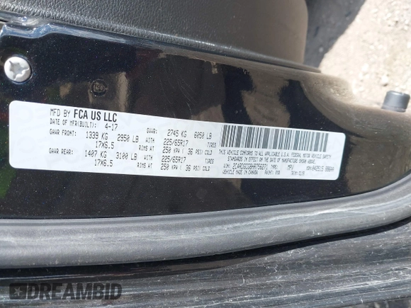 2017 Dodge Grand Caravan SXT with VIN 2C4RDGCG8HR756271, listed as a IAAI auction lot 41877283 with 136,598 mi miles and . Bid and sale history available at DreamBid. Image 9.
