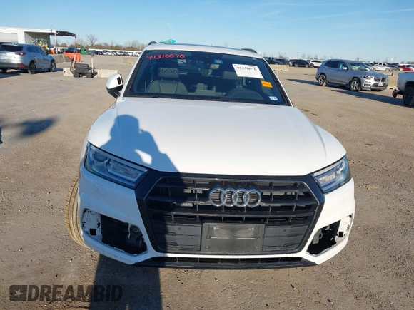 2020 Audi Q5 Premium with VIN WA1ANAFY0L2108873, listed as a IAAI auction lot 41310070 with 61,868 mi miles. Bid and sale history available at carsss.com. Image 10.