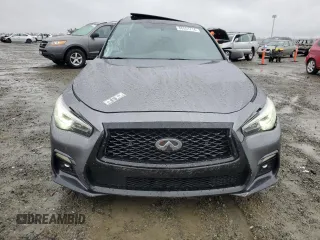 2020 Infiniti Q50 Red Sport 400 with VIN JN1FV7APXLM630723, listed as a Copart auction lot 86551714 with 45,596 mi miles and Salvage Title. Bid and sale history available at carsss.com. Image 5.