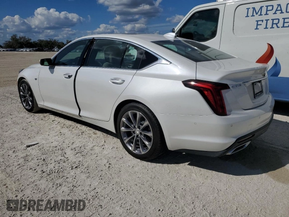 2023 Cadillac CT5 Premium Luxury with VIN 1G6DN5RK0P0103730, listed as a Copart auction lot 76342844 with Not provided miles and Salvage title. Bid and sale history available at DreamBid. Image 2.
