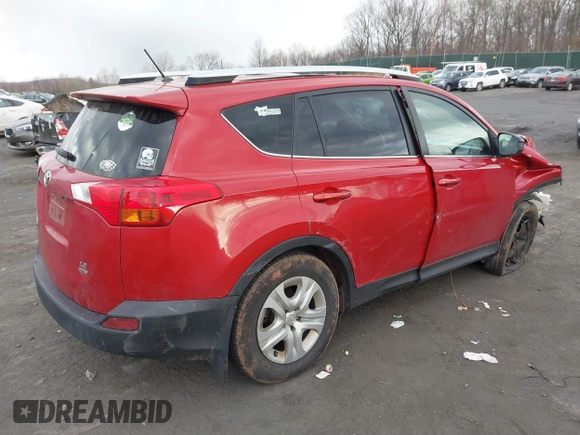 2015 Toyota RAV4 LE with VIN JTMBFREV0FD125632, listed as a IAAI auction lot 41886454 with 164,409 mi miles. Bid and sale history available at carsss.com. Image 4.