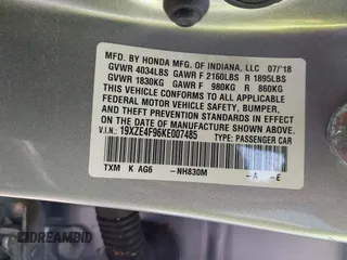 2019 Honda Insight Touring with VIN 19XZE4F96KE007485, listed as a IAAI auction lot 41946494 with Not Provided miles and . Bid and sale history available at DreamBid. Image 9.