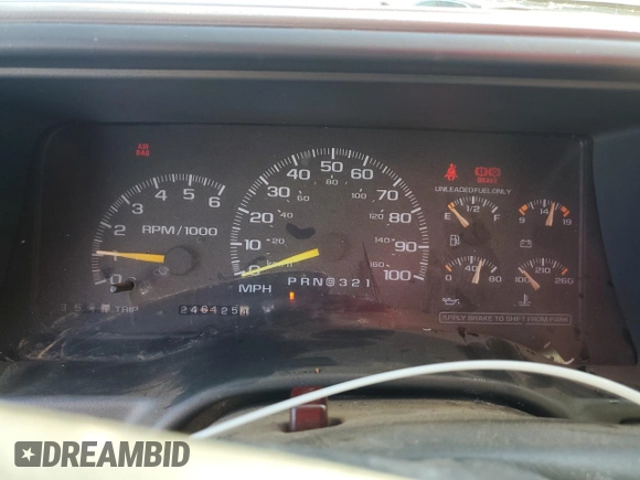 1997 Chevrolet Suburban with VIN 3GNEC16R9VG193042, listed as a Copart auction lot 80530914 with 246,125 mi miles and Salvage Title. Bid and sale history available at carsss.com. Image 9.