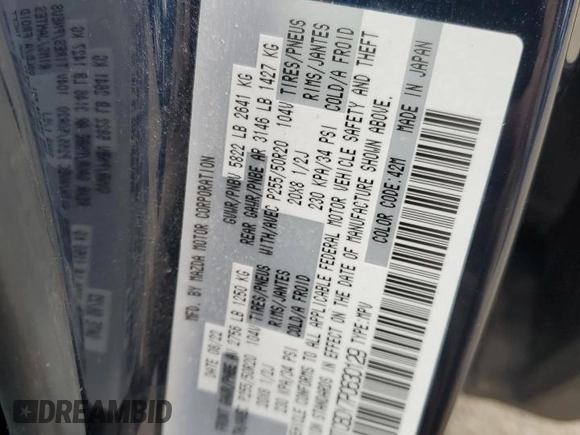 2023 Mazda CX-9 Grand Touring with VIN JM3TCBDY7P0630129, listed as a Copart auction lot 47519305 with 51,512 mi miles and Salvage Title. Bid and sale history available at DreamBid. Image 15.