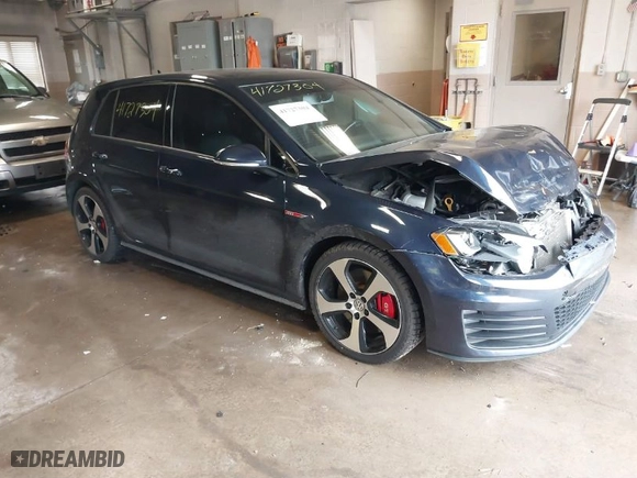 2017 Volkswagen Golf GTI S with VIN 3VW447AU9HM056346, listed as a IAAI auction lot 41727304 with 51,566 mi miles. Bid and sale history available at carsss.com. Image 1.