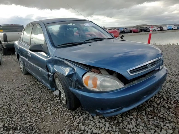 2002 Kia Rio with VIN KNADC123726182945, listed as a Copart auction lot 47737955 with 19,622 mi miles and Salvage Title. Bid and sale history available at carsss.com. Image 10.