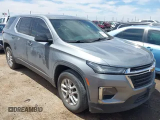 2023 Chevrolet Traverse LS with VIN 1GNERFKW6PJ101765, listed as a IAAI auction lot 42152059 with 50,497 mi miles and . Bid and sale history available at DreamBid. Image 1.