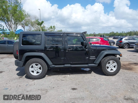 2016 Jeep Wrangler Unlimited Sport with VIN 1C4HJWDG3GL234653, listed as a IAAI auction lot 41931838 with 85,375 mi miles and . Bid and sale history available at DreamBid. Image 13.