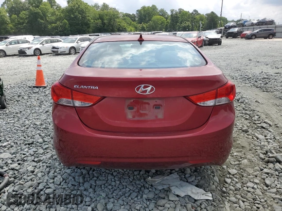 2013 Hyundai Elantra GLS with VIN 5NPDH4AE4DH437567, listed as a Copart auction lot 59513645 with 32,143 mi miles and Salvage title. Bid and sale history available at DreamBid. Image 6.