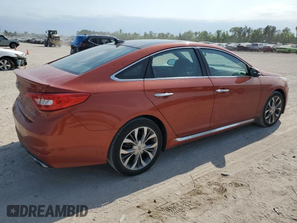 2015 Hyundai Sonata Sport z VIN 5NPE34AB4FH153139, wystawiony jako Copart lot #52351525 z przebiegiem 104 165 mil mil oraz Czysty tytuł • Clean title. Historia ofert i sprzedaży dostępna na DreamBid. Obrazek 3.