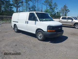 2010 Chevrolet Express Cargo Van with VIN 1GCUGADX2A1146132, listed as a IAAI auction lot 41872766 with 167,063 mi miles. Bid and sale history available at carsss.com. Image 1.