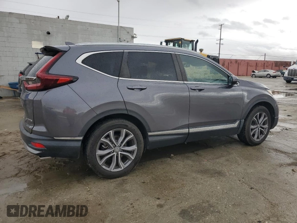 2021 Honda CR-V Touring with VIN 2HKRW1H9XMH410392, listed as a Copart auction lot 47211795 with 48,763 mi miles and Salvage Title. Bid and sale history available at carsss.com. Image 3.