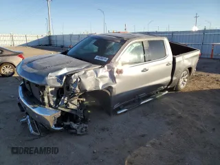 2019 Chevrolet Silverado 1500 LTZ with VIN 1GCUYGEL5KZ423547, listed as a Copart auction lot 84036814 with 121,637 mi miles and Salvage Title. Bid and sale history available at DreamBid. Image 1.