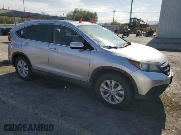 2012 Honda CR-V EX-L with VIN 2HKRM4H7XCH615277, listed as a Copart auction lot 57684505 with 106,741 mi miles and Salvage title. Bid and sale history available at DreamBid. Image 4.