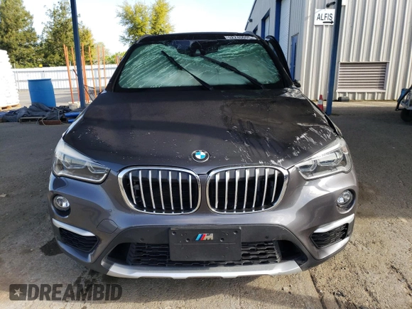 2017 BMW X1 sDrive28i with VIN WBXHU7C34HP924730, listed as a Copart auction lot 52245005 with 0 mi miles and Salvage Title. Bid and sale history available at carsss.com. Image 5.