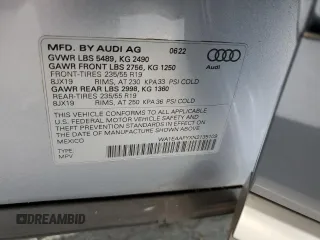 2022 Audi Q5 S line Premium Plus with VIN WA1EAAFYXN2135109, listed as a Copart auction lot 61994475 with 16,059 mi miles and Salvage title. Bid and sale history available at DreamBid. Image 12.