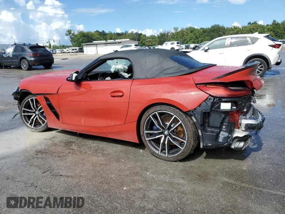 2020 BMW Z4 sDriveM40i z VIN WBAHF9C04LWW85362, wystawiony jako Copart lot #69064224 z przebiegiem Nie podano mil oraz Szkoda całkowita • Salvage title. Historia ofert i sprzedaży dostępna na DreamBid. Obrazek 2.