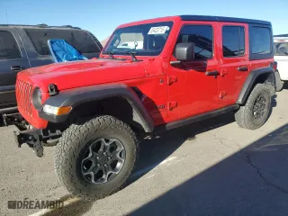 2023 Jeep Wrangler Rubicon with VIN 1C4HJXFG7PW561106, listed as a Copart auction lot 89403715 with 42,761 mi miles and Salvage Title. Bid and sale history available at carsss.com. Image 1.