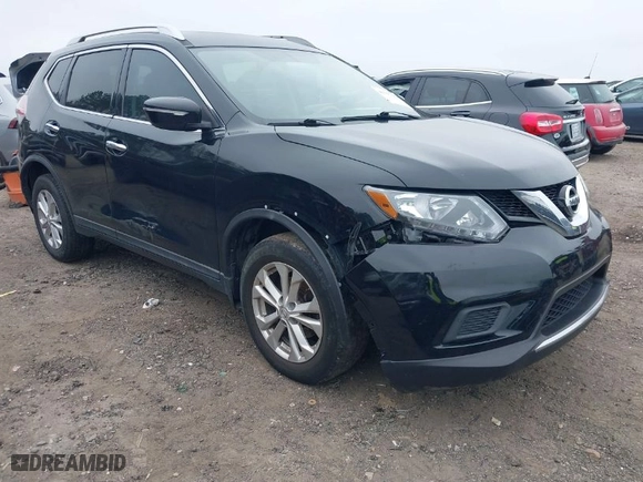 2015 Nissan Rogue SV with VIN KNMAT2MT6FP513040, listed as a IAAI auction lot 41755187 with 106,033 mi miles. Bid and sale history available at carsss.com. Image 1.