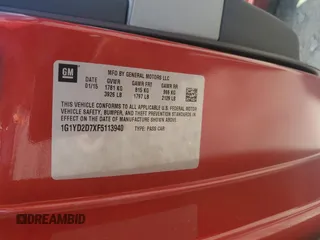 2015 Chevrolet Corvette 2LT с VIN 1G1YD2D7XF5113940, выставлен на аукционе Copart как лот 61631615 с пробегом 106 156 миль миль и Списание • Salvage title. История ставок и продаж доступна на DreamBid. Изображение 12.