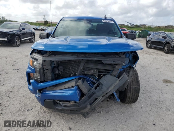 2022 Chevrolet Silverado 1500 Custom with VIN 3GCPABEK9NG580451, listed as a Copart auction lot 51676165 with 60,998 mi miles and Salvage Title. Bid and sale history available at DreamBid. Image 5.