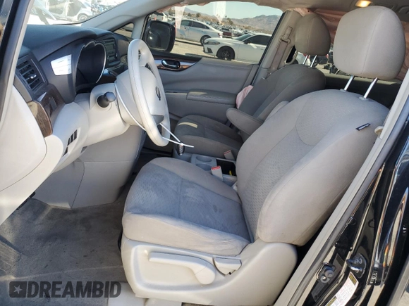 2014 Nissan Quest S with VIN JN8AE2KP1E9101597, listed as a Copart auction lot 46313225 with 104,410 mi miles and Salvage Title. Bid and sale history available at carsss.com. Image 7.