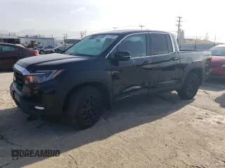 2023 Honda Ridgeline RTL with VIN 5FPYK3F52PB023574, listed as a Copart auction lot 44419565 with 15,205 mi miles and Salvage title. Bid and sale history available at DreamBid. Image 1.