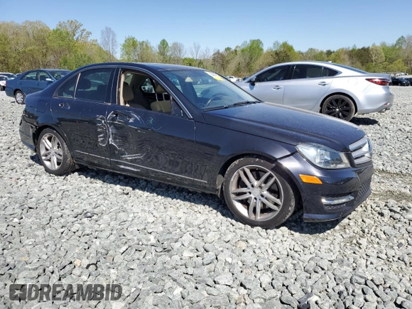 2013 Mercedes-Benz C 300 Sport with VIN WDDGF8AB3DR246513, listed as a Copart auction lot 52407915 with 93,713 mi miles and Salvage Title. Bid and sale history available at DreamBid. Image 4.