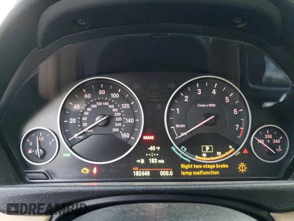 2013 BMW 3 Series 328i xDrive with VIN WBA3B3G59DNR79582, listed as a Copart auction lot 88246045 with 182,466 mi miles and Salvage Title. Bid and sale history available at carsss.com. Image 9.