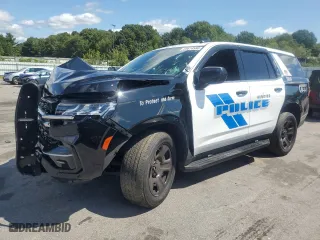 2023 Chevrolet Tahoe Commercial with VIN 1GNSKLED3PR480466, listed as a Copart auction lot 68614584 with 0 mi miles and Salvage Title. Bid and sale history available at carsss.com. Image 1.