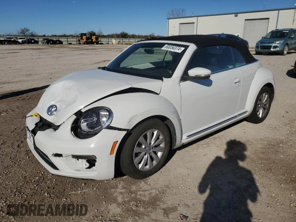 2018 Volkswagen Beetle S with VIN 3VW5DAAT7JM505022, listed as a Copart auction lot 80056374 with 45,473 mi miles and Salvage Title. Bid and sale history available at DreamBid. Image 1.