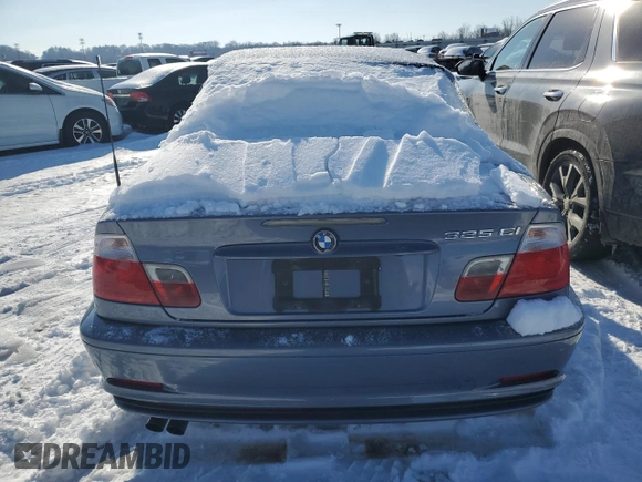 2003 BMW 3 Series 325Ci with VIN WBABS33453PG89032, listed as a Copart auction lot 87590865 with 118,107 mi miles and Salvage Title. Bid and sale history available at carsss.com. Image 6.
